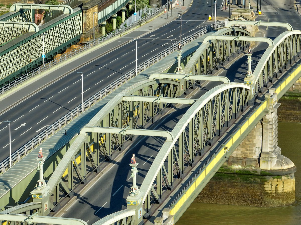 Don't the Old Bridge's bowstring-shaped trusses look striking? Thank you @AerialimagingSE for this photograph.