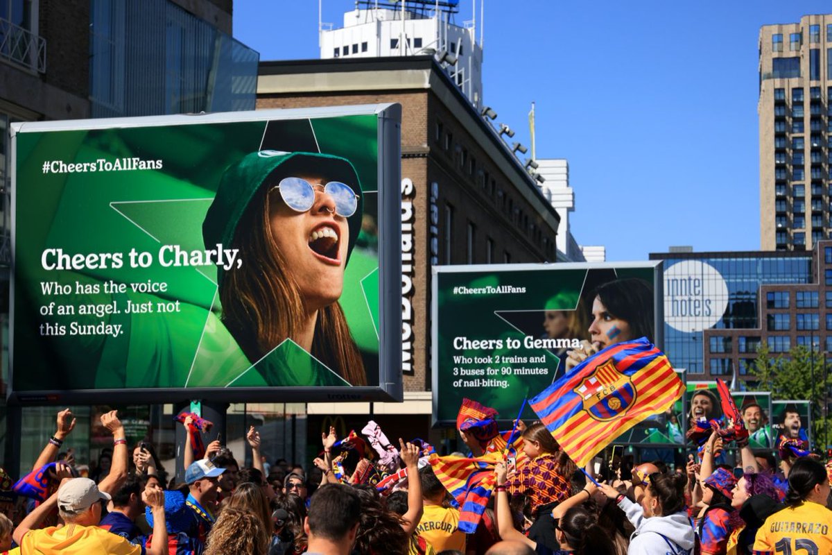 👀Fan engagement at the UEFA Women's Champions League Final. The Trotter temporary billboards were deployed across Eindhoven. Impactful, quick to install, easy to move. 

#WelshBusiness #Signage #Branding #Advertising #BusinessWales