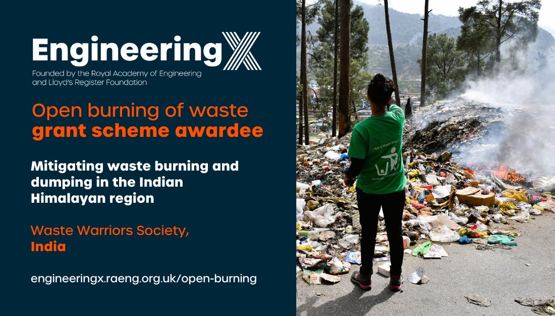 WasteWarriorsIN's tweet image. We are delighted to announce that we've been awarded a @RAEngNews Engineering X Grant to tackle the urgent cause of open #waste burning.

Thanks to this grant, we will be able to conduct a baseline survey &amp;amp; raise awareness about the impact of #OpenBurning in #Dehradun