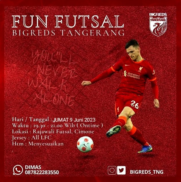 BIGREDS_TNG's tweet image. Ramaikan ✅ #Bigreds #funfutsal