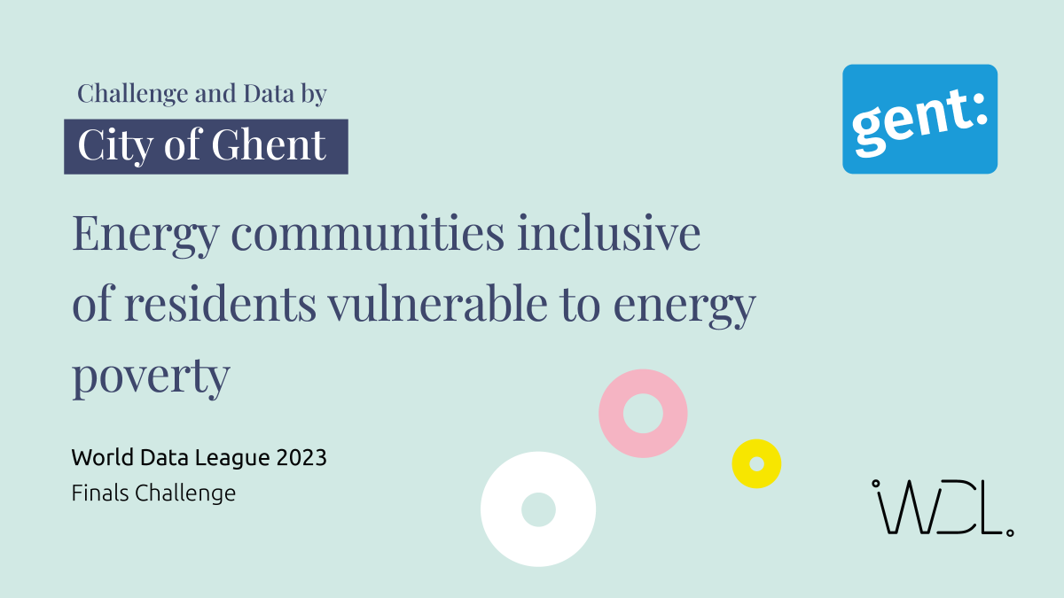 A new stage means a new challenge, and this is the final one for this edition! 🤓

The 5 finalist teams will dive into Energy ⚡️ to make "Energy communities inclusive of residents vulnerable to energy poverty", a challenge provided by the <a href="/Stadgent/">Stad Gent</a> 

worldataleague.com/challenges