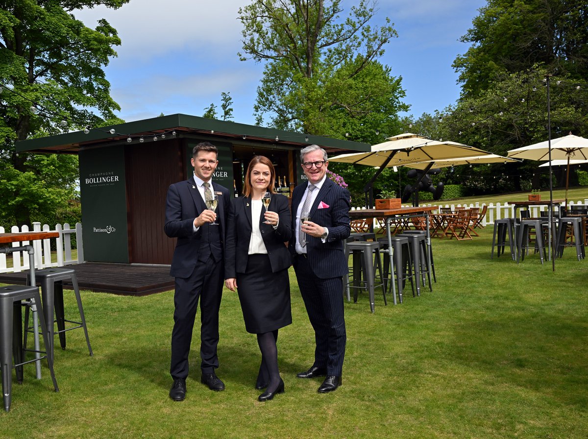We are delighted to unveil the NEW Champagne Bollinger Garden at the @cullodenestate. The lawn outside the Cultra Inn has been transformed into a convivial alfresco extension bringing guests together over champagne, cocktails, canapés, and charcuterie boards.