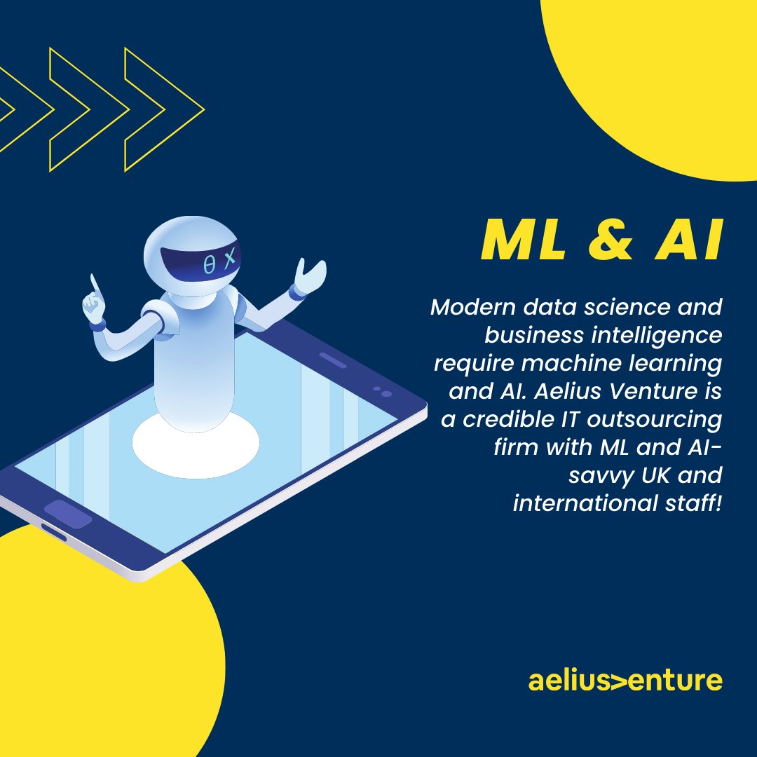 !Have you seen of Aelius Venture? They're a really great IT outsourcing firm with a team of experts in ML and AI

#ai #ML #ArtificialIntelligence #aeliusventure #MachineLearning #London #uk #itoutsourcing #outsourcing #aiandml