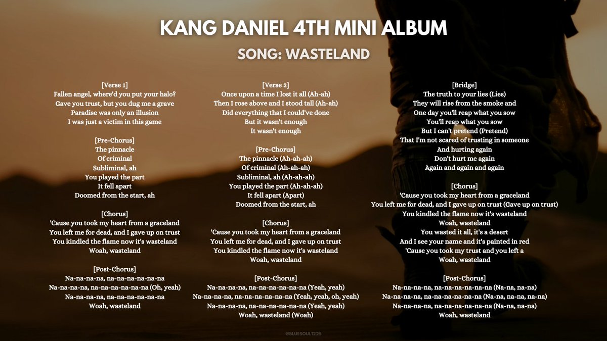 [📝]  WASTELAND Song Lyrics

#KangDaniel #강다니엘 #WASTELAND #REALIEZ