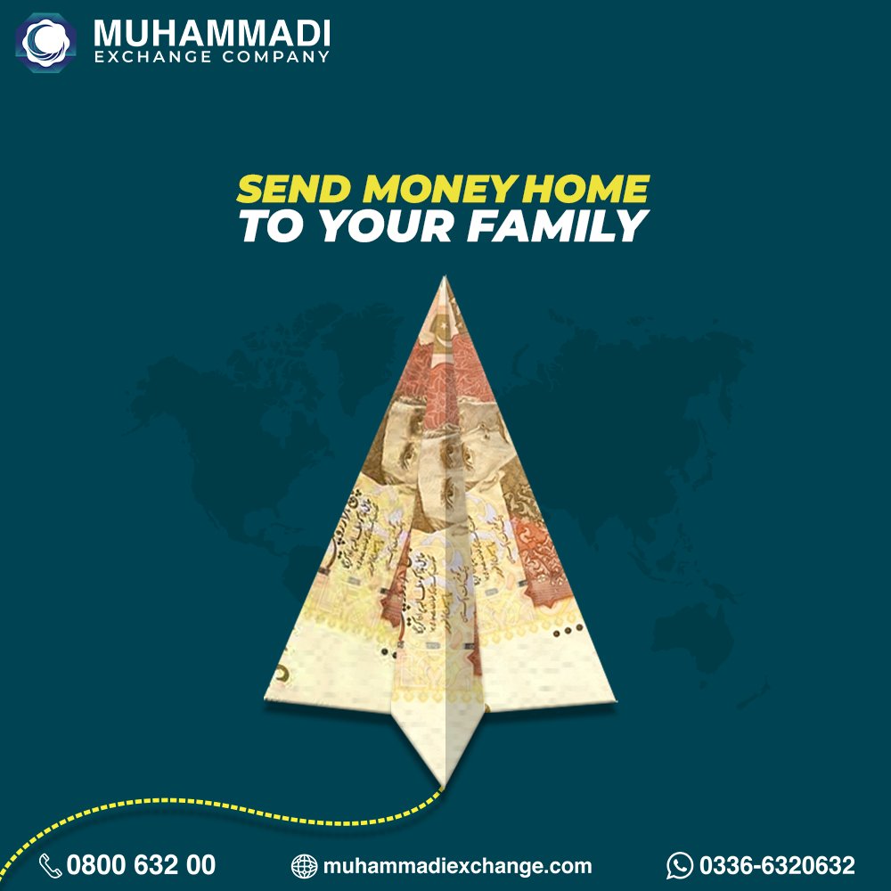 Distance won't stop us from supporting you. Send money home with ease!

For more information content us: 0336-6320632

#SendMoneyHome #MoneyTransferMadeEasy #SupportFromAnywhere #HomeSweetHome #FinancialSecurity #FundsDelivered #DistanceIsNoBarrier #SendingLoveAndMoney