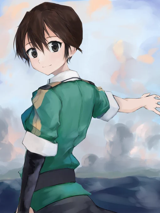 描いてる途中で偶然生まれたしょーとかっとね姐さん