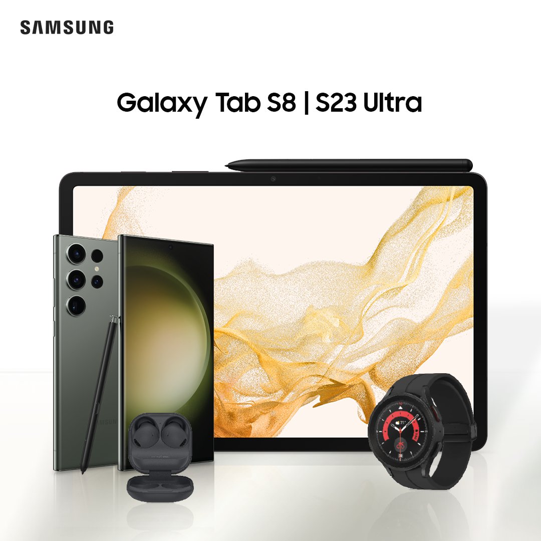 Amazing alone, better together!
Enjoy a continuous experience across all your Galaxy devices. Access all the same apps between your #GalaxyS23Series and #GalaxyTabS8 Series, #GalaxyWatch5Pro and #GalaxyBuds2Pro !
Learn More: spr.ly/6012OxgLw

#GalaxyTabS8Series