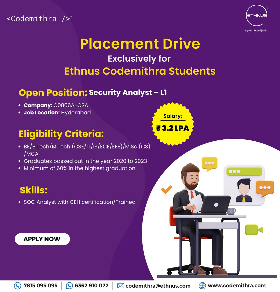 ethnus's tweet photo. Build a career of your choice in emerging technology.

Visit our website: https://t.co/qnPGKcBn0O

#EmergingUs #joboffer #career #tech #jobseekers #technology #job #jobhunt #jobhiring #jobalert #jobforyou #jobhunting #opportunity #skills #jobs #training #placements #developer https://t.co/AEfbSUhB5I