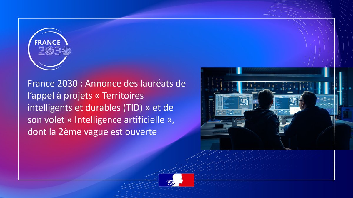 👏 #IA #France2030 | Annonce de nouveaux 12 lauréats de l’AAP « Territoires intelligents et durables » et ceux de son volet « intelligence artificielle »
➕ Pour en savoir plus, c’est ici 👉
gouvernement.fr/france-2030-an…