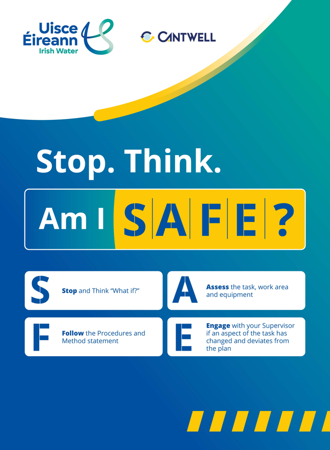 <a href="/CantwellPumps/">Cantwell</a> are taking initiatives over the coming weeks to support the <a href="/IrishWater/">Uisce Éireann - Irish Water</a> Campaign "Am I SAFE?"
Following yesterday's #safety stand-down we have  time scheduled to gather our crews &amp; maintain focus for individual &amp; collective #safety
#amisafe #commitment #team
