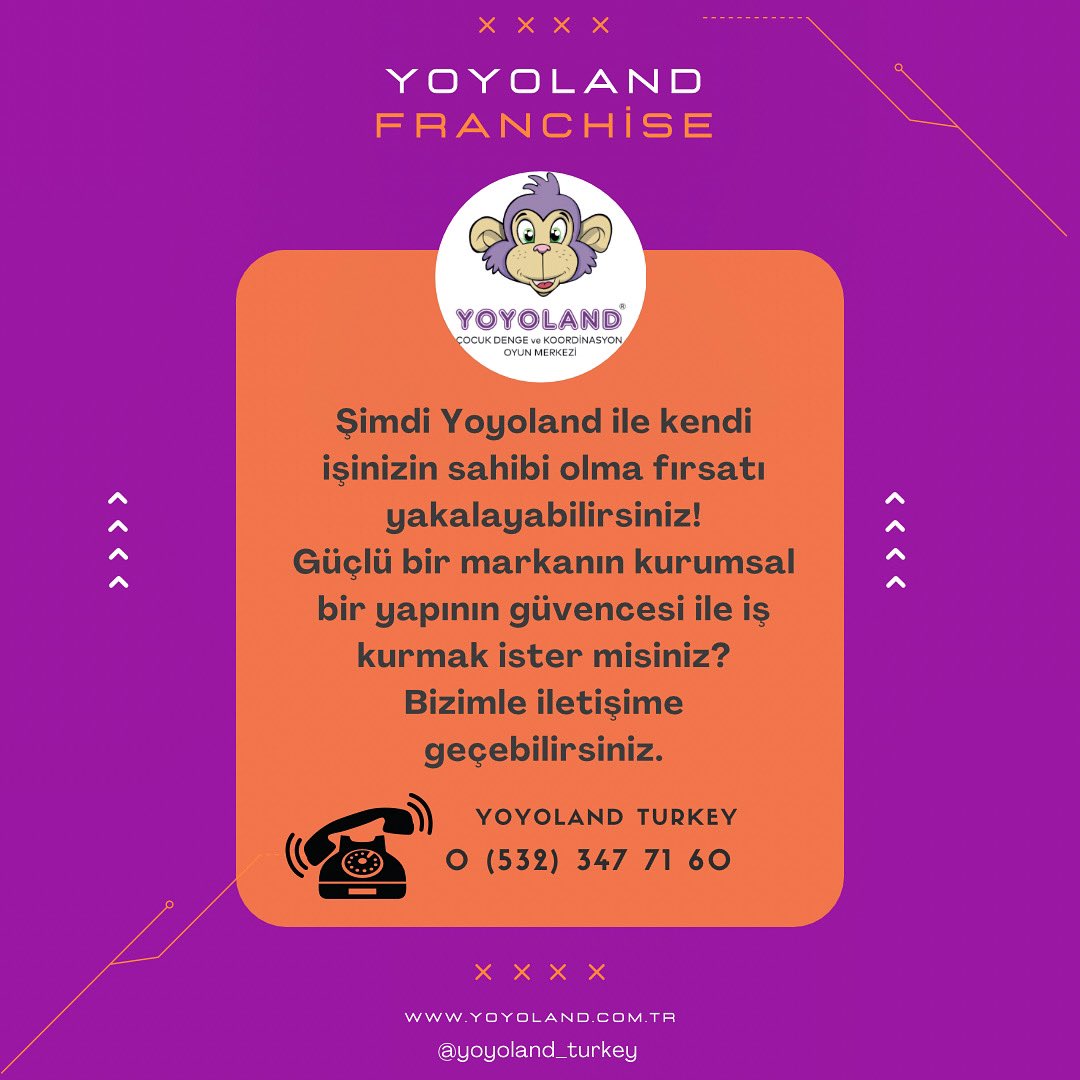 Yoyoland Türkiye geneli Kadın girişimcileri ile hergün daha da güçlenerek hizmet ağını genişletmeye devam ediyor.

Kendi işinin sahibi olan güçlü hayata umutla bakan kadınlarımız ile mutlu oyunlarla gelişen bir nesilin temellerini atıyoruz!

@yoyoland_turkey