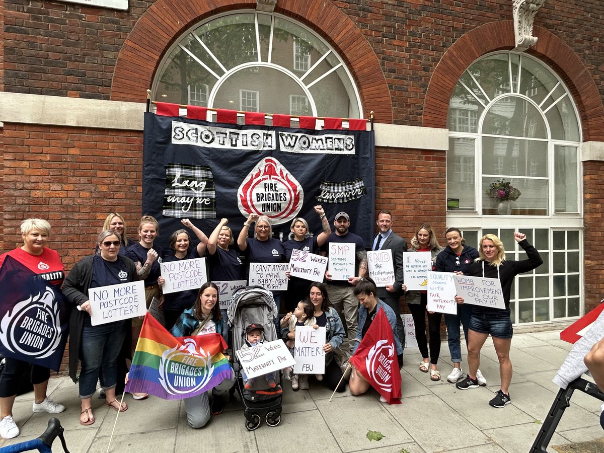 MattWrack's tweet photo. Yesterday, the ⁦@fbunational⁩ met our employers at the National Joint Council. 

We have submitted a claim for improvement to maternity provision in the fire service- and women FBU members lobbied the employers to support the claim. https://t.co/yqdimuvTfL