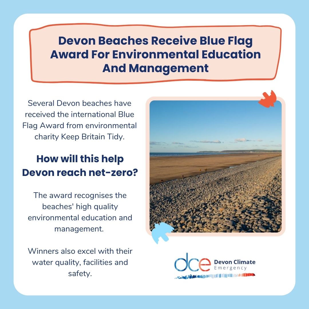 devonclimate's tweet photo. Devon's taking action on climate change! 👏

https://t.co/2FVvZsvobT

#DevonsTakingAction #BlueFlagAward #DevonBeaches @KeepBritainTidy https://t.co/RqMqPgduw2