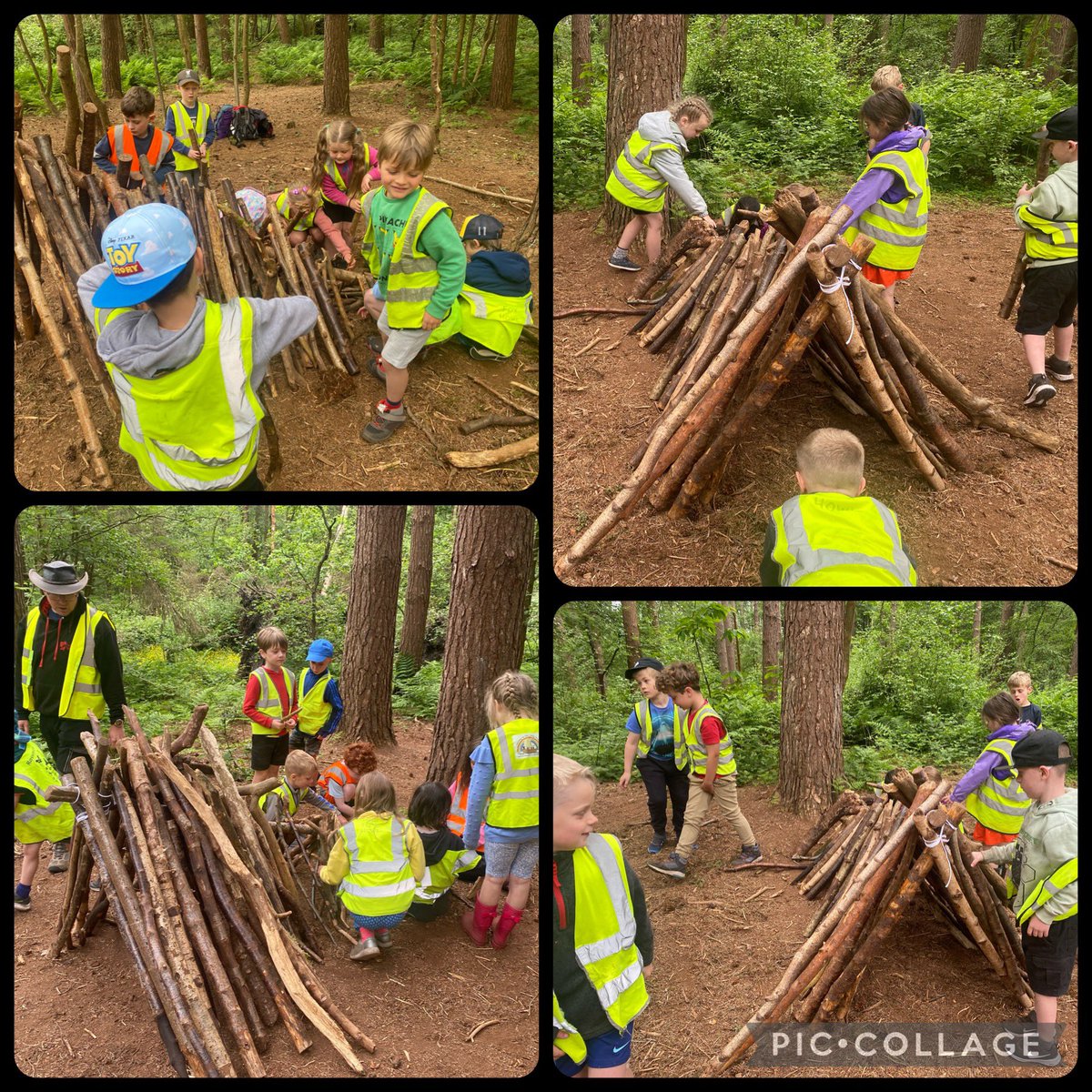 FrodshamCE's tweet photo. The frames for our dens are taking shape! βΊοΈ
#Y2 #Foxhowl https://t.co/Fr145Eddct