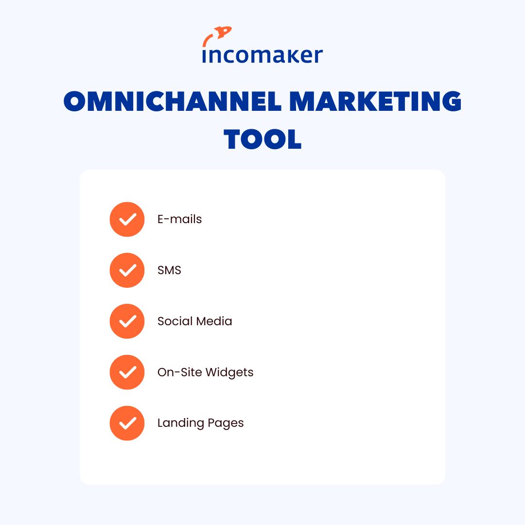 Use the power of omnichannel marketing to reach your customers through all communication channels. 📣 Your communication should be relevant and consistent at all times to be as effective as possible. Start now and try omnichannel communication with Incomaker.