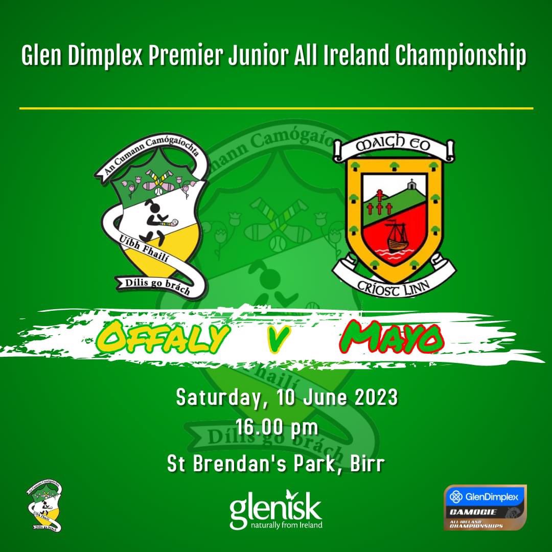 Our girls have their second match in this year's @Dimplex_Ireland Premier Junior All Ireland Championship on Saturday when they welcome @Mayocamogie to Birr.

Tickets for the game can be bought by using the link below.  Best of luck to the girls and their management team.