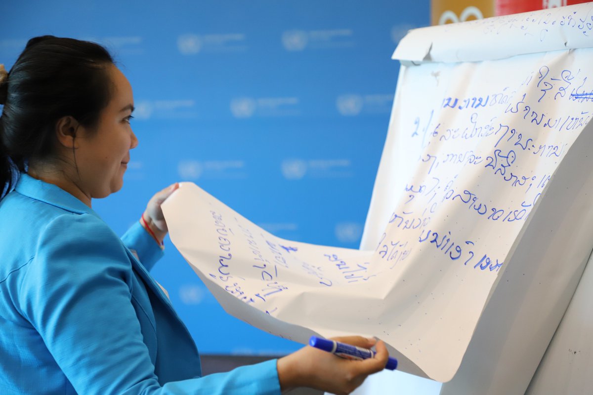 UNDPLaoPDR's tweet photo. @UNDPLaoPDR & Lao Women’s Union fight against #VAW through communications #KOICA supported #Khanhom☂Project recently held a workshop to develop a manual, showcasing the project’s innovative approach to community outreach.
Together we can create lasting social & behavior change. https://t.co/tuM2KbRFma