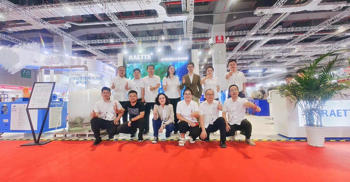 RAETTSblower's tweet photo. June 5-7, 2023 Wie Tec Expo successfully concluded. Thanks to Chinese and foreign customers and friends for stopping at the RAETTS booth to exchange ideas. Thank you so much for everyone's support.
We look forward to becoming partners and conducting in-depth cooperation. 
#raetts https://t.co/ckIQGnHDb4
