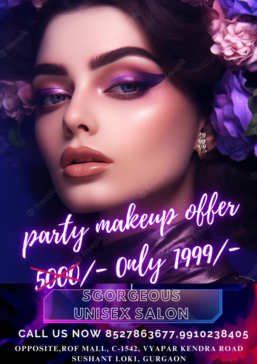 sgorgeousmakeup's tweet image. Get Ready to Shine! ✨ Don't Miss Out on Our Exclusive Party Makeup Offer! 🎁 call us now 8527863677,0124-4178026...
limited offer hurry up..
#PartyMakeup
#MakeupOffer
#GlamMakeup
#SpecialOccasionMakeup
#EventMakeup
#MakeupServices
#FlawlessFoundation
#EyeCatchingMakeup