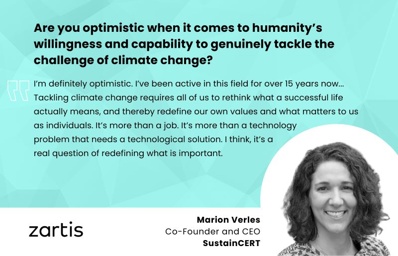 From our conversation on tackling climate change with Marion Verles, Co-founder and CEO of SustainCERT, on the Story of Software #podcast: hubs.ly/Q01Sh46M0