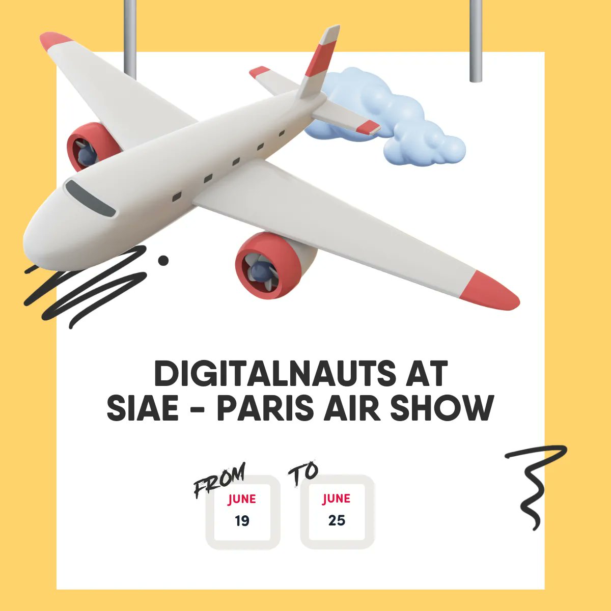 Digitalnauts (@digitalnauts) on Twitter photo 🔔EXCITING NEWS🔔
We're going to Paris for 54th edition of the Paris Air Show <a href="/salondubourget/">Paris Air Show</a> in June!
Are you exhibiting or going as well? Let us or our Co-Founder and CEO Charles Seguin know 🚀
✈️ Info about the event: buff.ly/2Z2ANIm 🔔EXCITING NEWS🔔
We're going to Paris for 54th edition of the Paris Air Show <a href="/salondubourget/">Paris Air Show</a> in June!
Are you exhibiting or going as well? Let us or our Co-Founder and CEO Charles Seguin know 🚀
✈️ Info about the event: buff.ly/2Z2ANIm