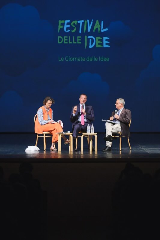 Last night I had the joy of participating in the ⁦@festivalidee⁩ at the beautiful ⁦@TeatroToniolo⁩ in Mestre near Venice. We discussed how political institutions are failing to act quickly on climate and artificial intelligence and why activism is the antidote we need