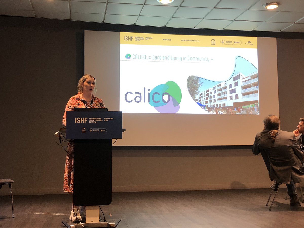 clt_europe's tweet photo. @BrusselsCLT showcased as part of @NETCOproject on how city govs can promote collaborative housing. Ingredients? Legal recognition, yearly subsidies for investment and operation, lower VAT rates for real estate transactions #ISHF2023 https://t.co/kTlnChI8mv