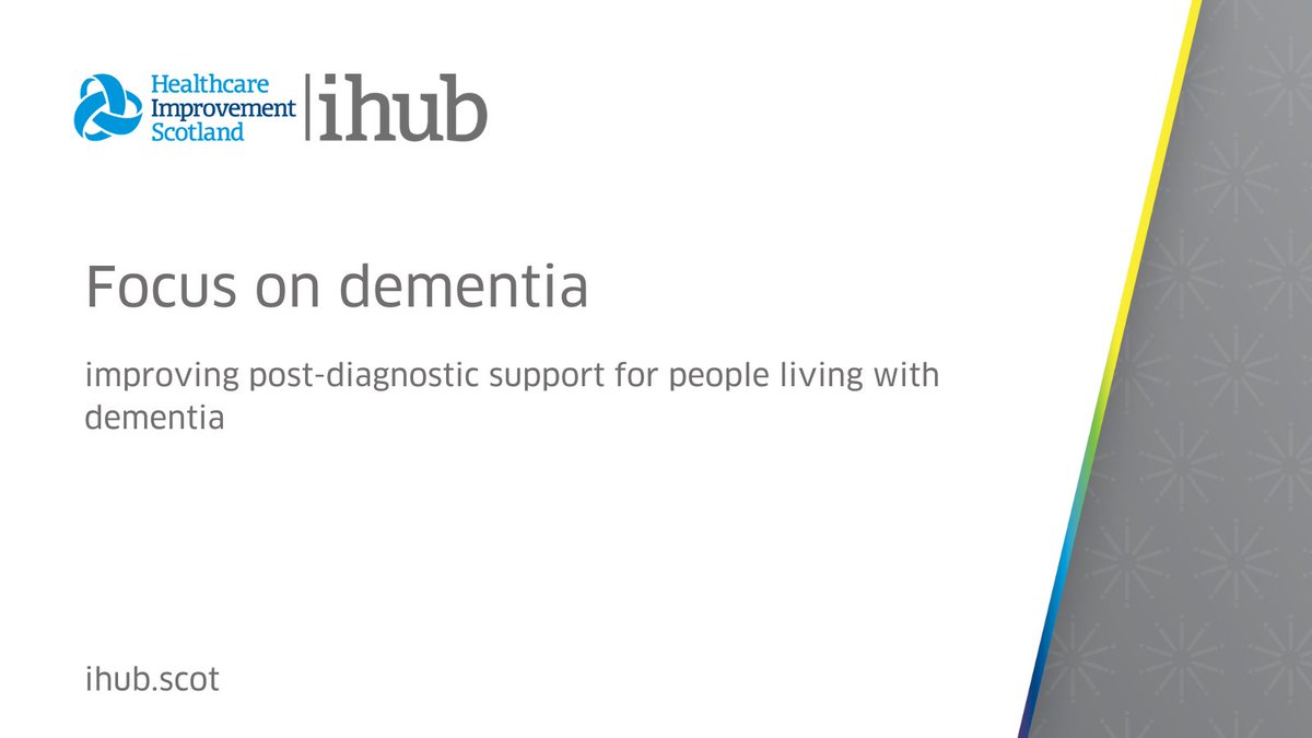 Focus on Dementia (@focusondementia) on Twitter photo We’re working to improve post-diagnostic support for people living with dementia in Scotland <a href="/alzscot/">Alzheimer Scotland</a> <a href="/DementiaPolicy/">Scottish Government Dementia Policy</a>. Our programme will help PDS teams improve support. Sign up at: ihub.scot/news/focus-on-… We’re working to improve post-diagnostic support for people living with dementia in Scotland <a href="/alzscot/">Alzheimer Scotland</a> <a href="/DementiaPolicy/">Scottish Government Dementia Policy</a>. Our programme will help PDS teams improve support. Sign up at: ihub.scot/news/focus-on-…