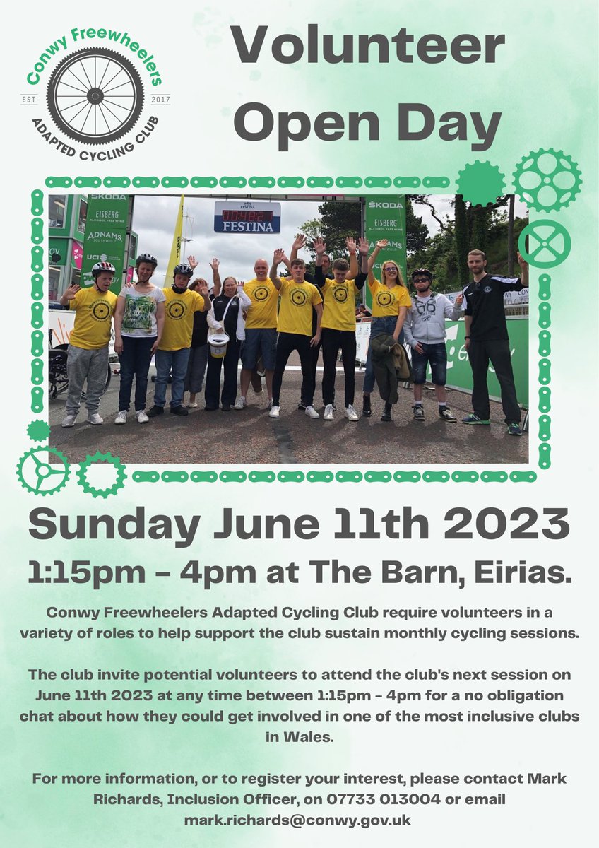Mark Richards (@markrichardsdsw) on Twitter photo #Volunteer Open Day! A brilliant opportunity to give a little back to the community & help sustain a fantastically inclusive club that means so much to so many.
Get in touch for further information or head down to The Barn <a href="/ParcEirias/">Parc Eirias</a> on Sunday to find out more. #Inclusion #Volunteer Open Day! A brilliant opportunity to give a little back to the community & help sustain a fantastically inclusive club that means so much to so many.
Get in touch for further information or head down to The Barn <a href="/ParcEirias/">Parc Eirias</a> on Sunday to find out more. #Inclusion