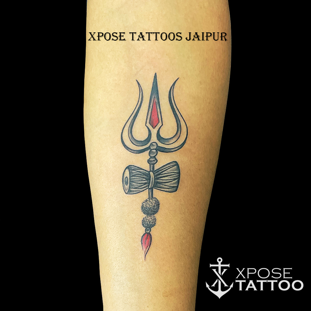 Trishu Tattoo On Arm Done By  XPOSE TATTOOS JAIPUR Contact - 7568000888 . . #armtattoo #trishultattoo #trishul #damru #trishulwithdamrutattoo #tattooart #tattooartist #tattoolove #tattoolife #tattoopost #trending #trendingtattoo #tattooshop #tattooinjaipur #xposetattoos