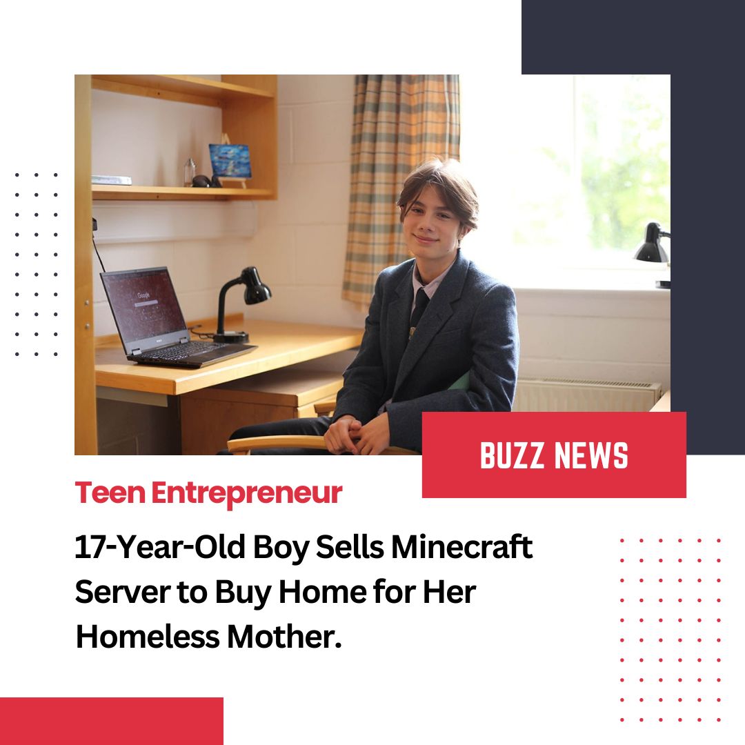 📢 Amazing Story Alert! 

A 17-year-old Ukrainian schoolboy sold his Minecraft server to buy a home for his homeless mother. 💙💪 🏠✨

#TheBuzzNews #UkrainianTeen #InspiringStory #TeenEntrepreneur #HomeOwnership #TurningPassionIntoBusiness