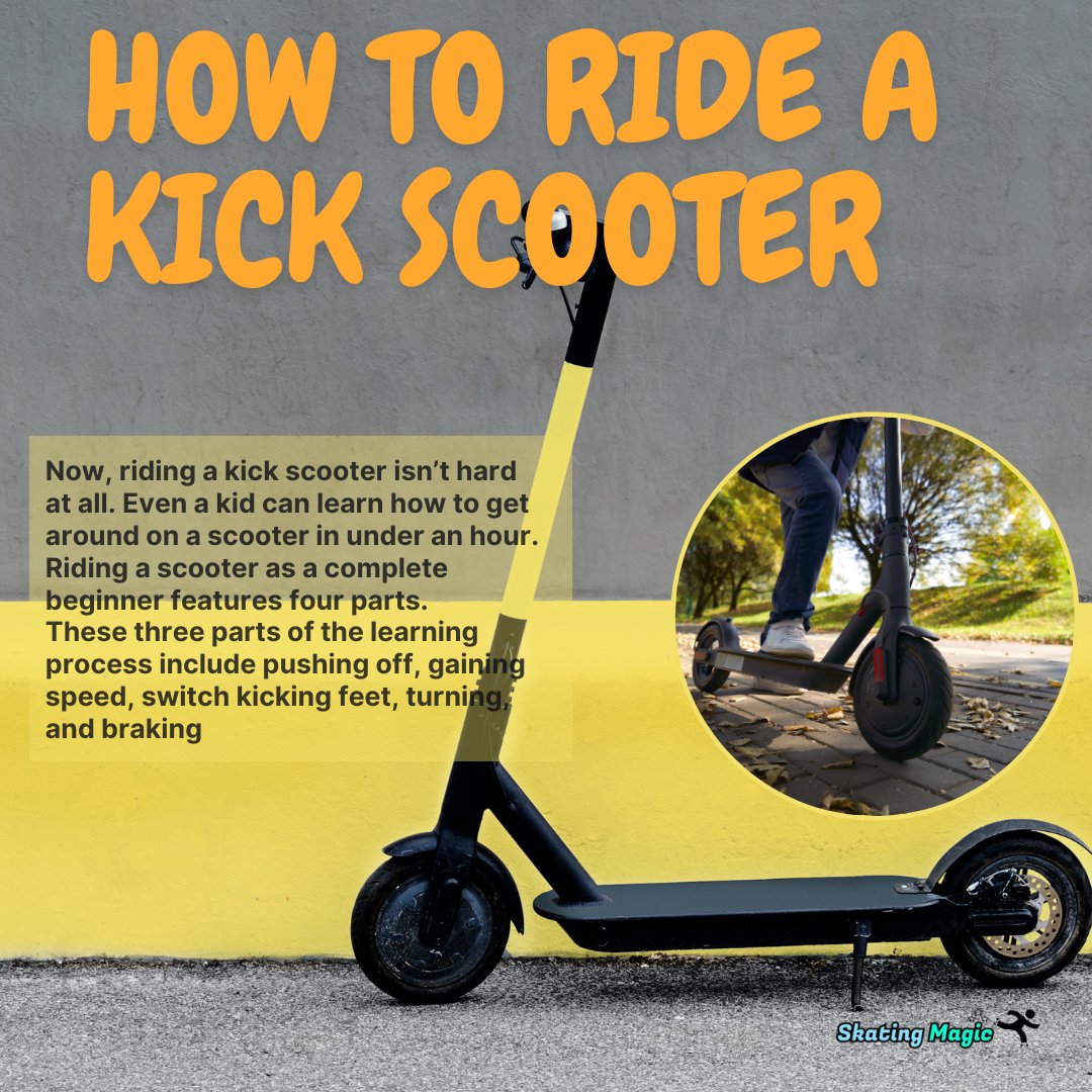 skatingmagic's tweet photo. Ever wanted to know how to ride a kick-scooter? Then you are in luck. Click on this link https://t.co/VlqlOFw8zx where we give you 5 easy steps to learning how to ride a scooter. #skatingmagic #scooters #kickscooter #skating #scootertips https://t.co/bqKma1293k