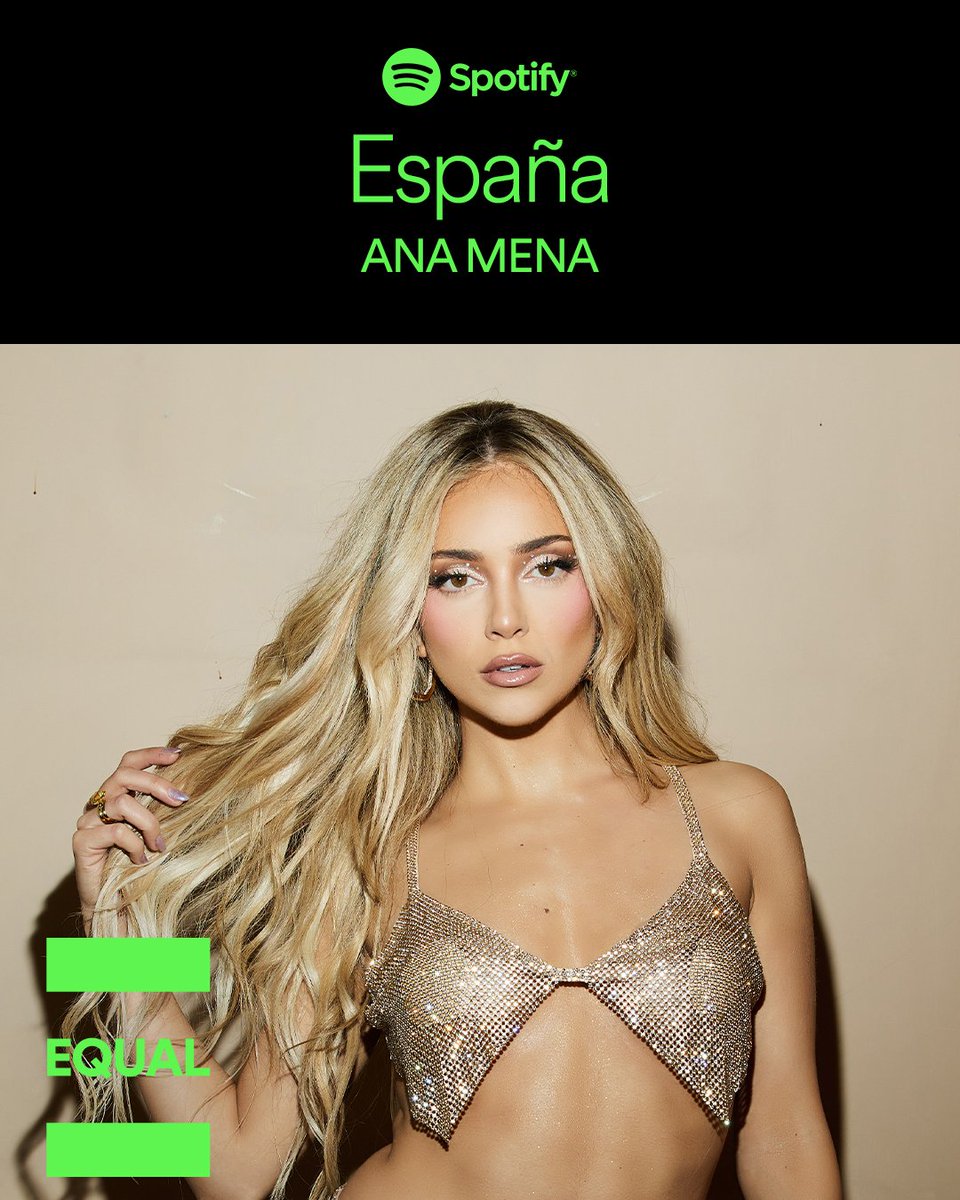Nuestra embajadora #SpotifyEQUAL de Junio es tan 😍😍😍😍 y tan 🥹🥹🥹🥹…
@AnaMenaMusic es bellodrama 101%.

Escucha a más mujeres, no importa el mes. spotify.link/EQUAL-AnaMena
