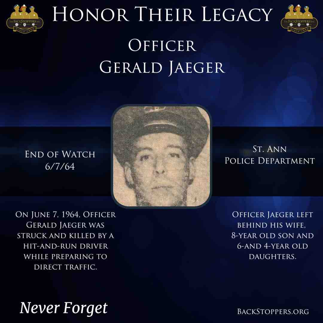 We will never forget Officer Gerald Jaeger who made the ultimate sacrifice on June 7, 1964. Today we pay honor and respect to the life and memory of Officer Jaeger. #NeverForget