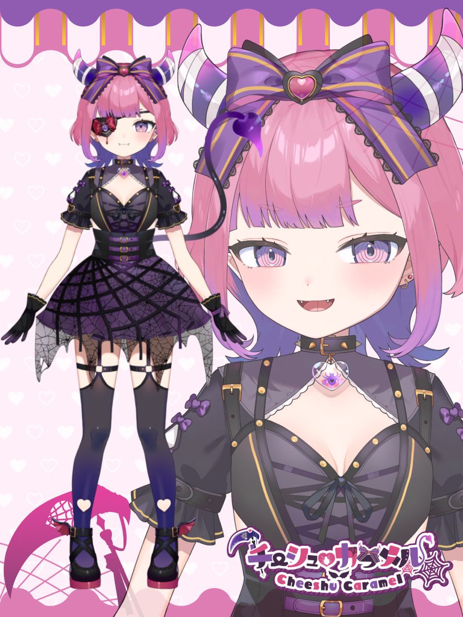 Cheeshu_Caramel's tweet photo. ·̩͙𓆩 💜 #拡散希望  💜 𓆪·̩͙

・────・⋆⸜♱⸝‍⋆・────・

はじめまして😈！

キミの“魂(アイ)”を絡め取る💜
超絶魅惑のロリ悪魔(⃔ ꒪̟꒳´ )⃕↝

《チーシュ・カラメル》だよ💟

・────・⋆⸜♱⸝‍⋆・────・

▶️YouTube
https://t.co/Ex8oIAgaJL

#新人Vtuber
#Vtuber準備中 https://t.co/20Hr5IhU6o