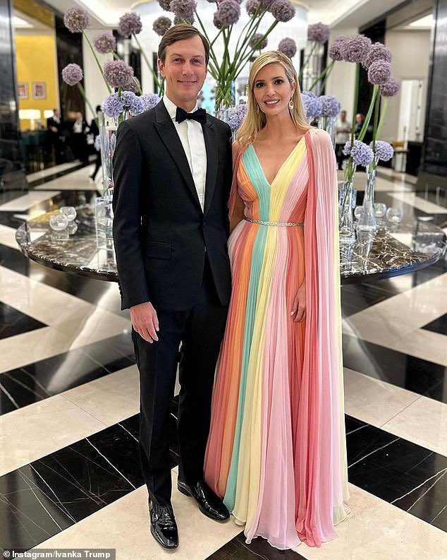 Ivanka Trump’s dress courtesy of repurposed drapes from her great-grandfather’s brothel. @IvankaTrump