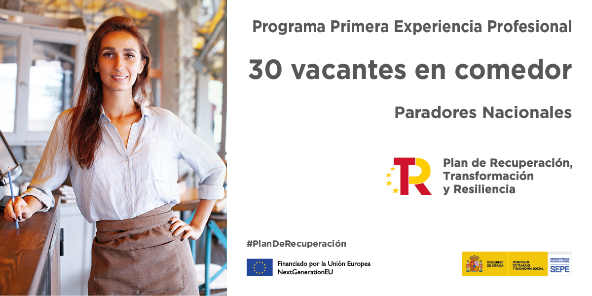 garantia_juv's tweet photo. 🇪🇺 #ProgramaPrimeraExperienciaProfesional #PEX ➡
👨🍳👩🍳 @paradores lanza 3️⃣0️⃣ #OfertasdeEmpleo para comedor.
🔸 Financiado por la Unión Europea – NextGenerationEU @P_Recuperacion #PlandeRecuperación
🔷 Más información ➡ https://t.co/1asa68nsEM https://t.co/EIEV8e6Dor