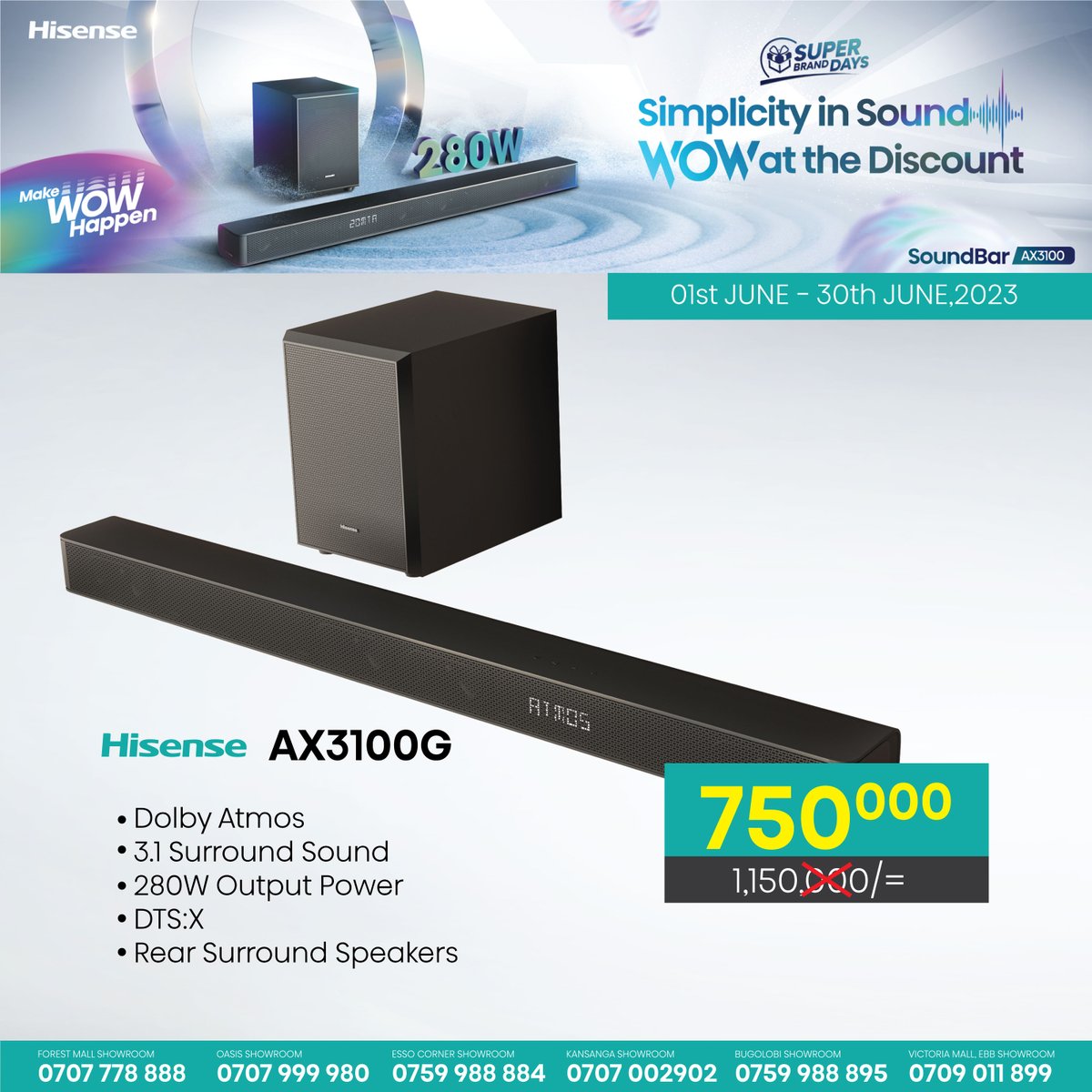 Hisense Uganda on Twitter "Here's why you need the 3.1 CH Sound bar