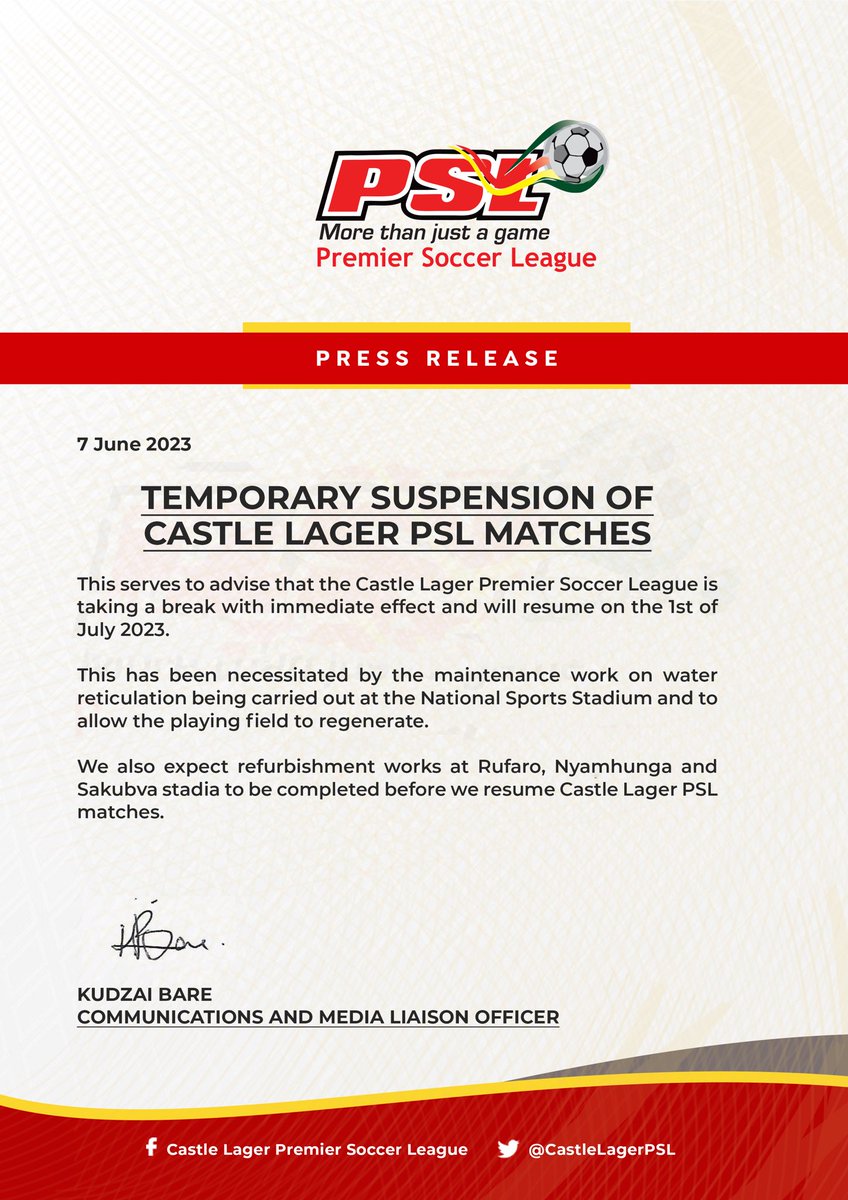 CastleLagerPSL's tweet photo. Press Release: https://t.co/xEPNNVueDt
