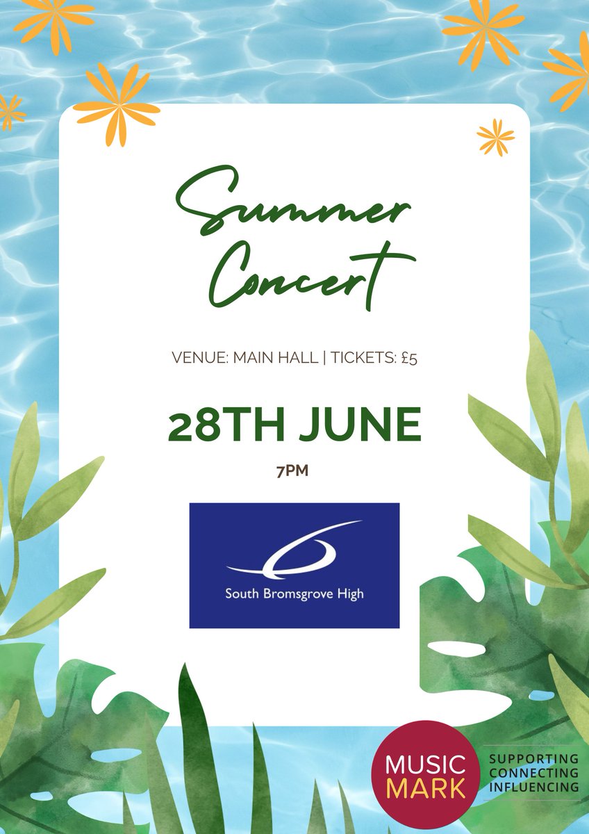 Just three weeks to go until our summer concert! Tickets will be available from Mr Lindsay/Mrs Howles in 2.37 and 2.38.