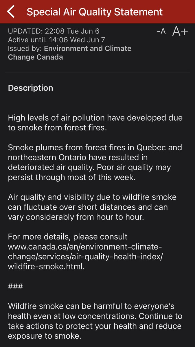 Today promises to be one of the worst air quality days of our lifetime. Please be careful folks.