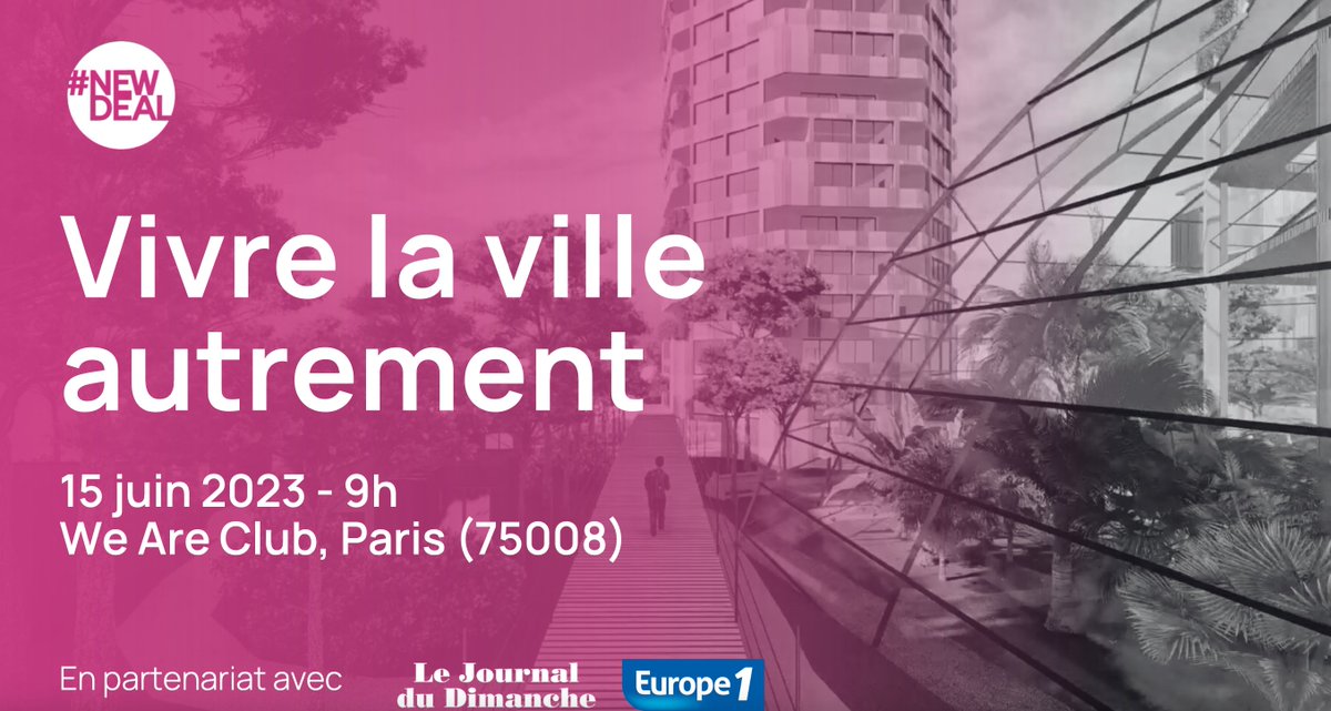 Lieu d'innovation technique, sociale et environnementale, la ville est le lieu du #NEWDEAL des entreprises. Pour en débattre avec nous le 15/06 inscription ici : k5zcqitlftk.typeform.com/to/SsgfRjeG
Avec <a href="/thierrymallet/">Thierry Mallet</a>  Gwenola Chambon <a href="/MargaultPhelip/">Margault Phélip</a> <a href="/EdouardDequeker/">Edouard Dequeker</a> <a href="/leJDD/">Le JDD</a>  <a href="/Europe1/">Europe 1</a> <a href="/essec/">ESSEC Business School</a>