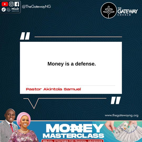 GatewayNation_'s tweet image. &apos; Money is a defense&apos;

#MoneyMasterClass
#TheGatewayng