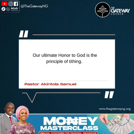GatewayNation_'s tweet image. &apos; Never associate spirituality with poverty!!&apos; 

#MoneyMasterClass
#TheGatewayng