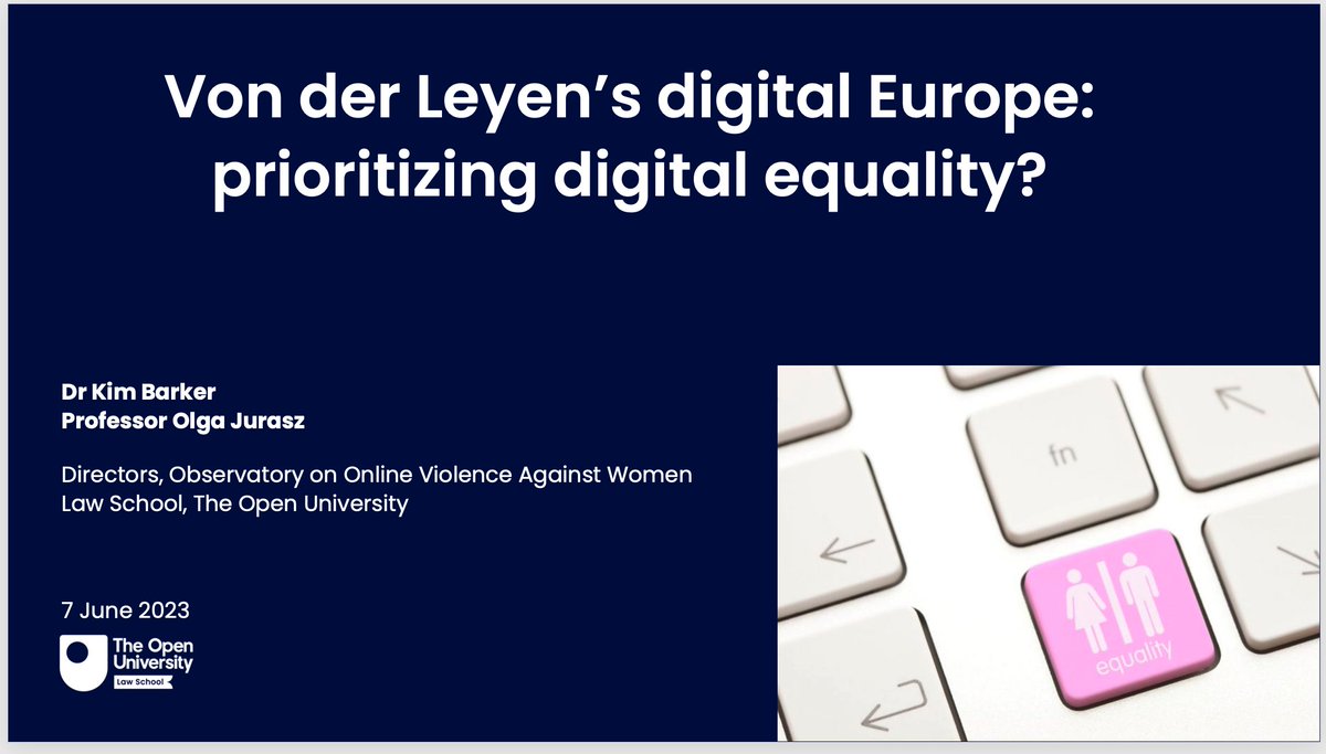 Delighted to be at @uni_tue this week, with @olga_jurasz and @ObserVaw, contributing to the #vonderLeyen Commission Project #law #research #OVAW #digitalequality #gender #Europe👇