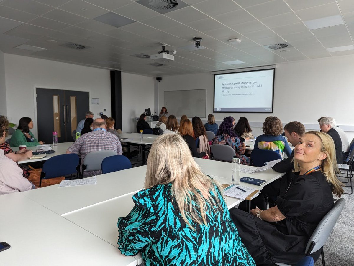 Andrea Livesey talking about co creating research around slavery with students #Sath