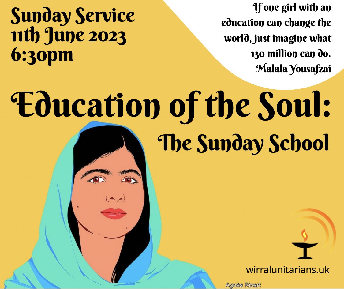 TheUnitariansMD's tweet photo. This Sunday, with @wirralunitarian. All are welcome.🌞

#whatsonwirral #Visitwirral #SundayService #Unitarian #SundaySchool #malalayousafzai https://t.co/7khZt3btIq