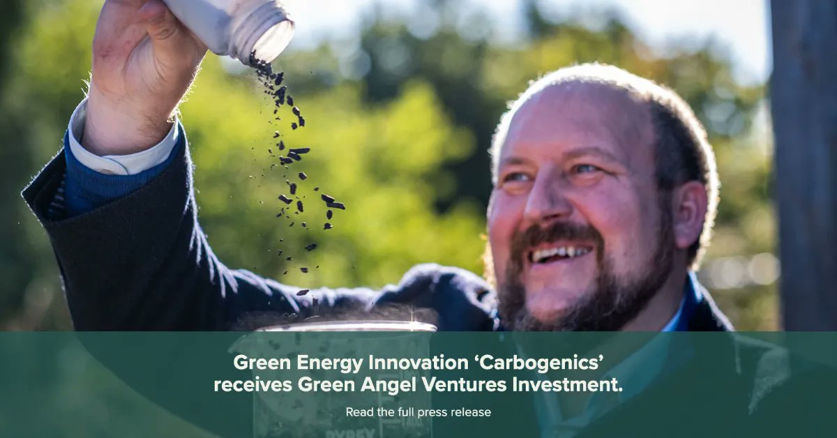 📣 𝐈𝐧𝐯𝐞𝐬𝐭𝐦𝐞𝐧𝐭 𝐀𝐧𝐧𝐨𝐮𝐧𝐜𝐞𝐦𝐞𝐧𝐭: Carbogenics 📣 ♻️ Edinburgh-based start-up producer of sustainable carbon adsorbents from difficult to recycle organic waste. Read more in our full news piece: bit.ly/42wlCal ~~~ #GreenEnergy #Innovation #Biochar