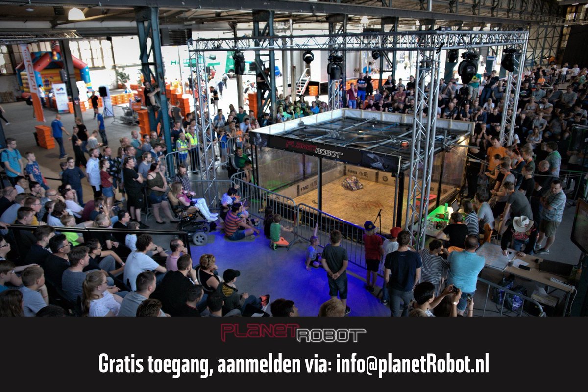 Instruct_Uitg's tweet photo. Kom jij woensdag 14 juni naar Planet Robot, het gaafste tech-event van Nederland!? Verschillende teams van scholen gaan de strijd met elkaar aan met hun
zelfgemaakte bots. Er is zoveel te beleven! 

Kom jij ze aanmoedigen? Toegang is gratis.
Meer info: https://t.co/I8q8Tt4lJn https://t.co/eAYYrXaYjh