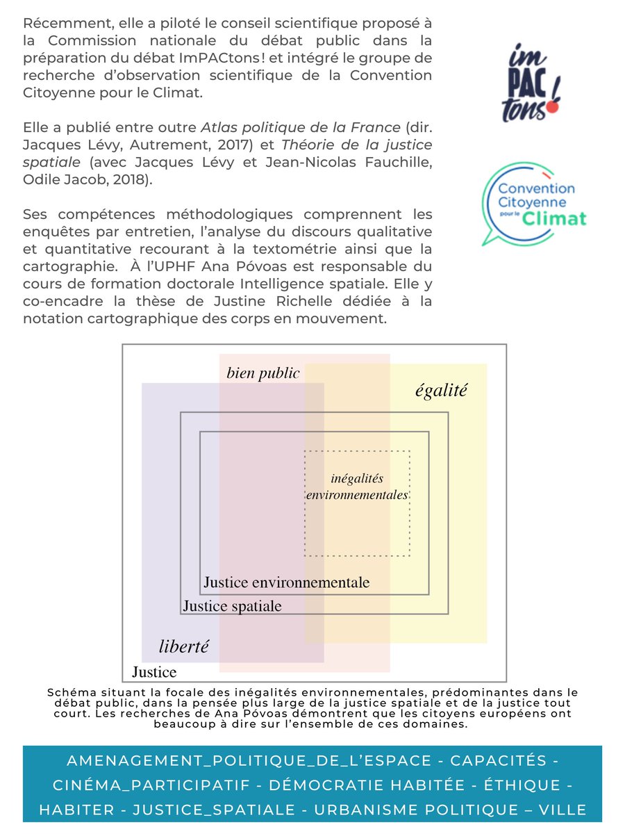 Chaire_Spatiale's tweet photo. [ÉQUIPE CHAIRE IS]

Ana Póvoas est responsable du cours de séminaire doctoral "#Intelligence_spatiale", également cocréatrice et animatrice du rhizome Chôros @rhizomechoros, partenaire de la Chaire et collaboratrice scientifique du laboratoire Sasha à l'@ULBruxelles
 
#Portrait : https://t.co/b8hI1lpp35